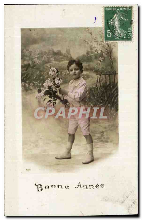 CPA Fantaisie Enfant Bonne annee