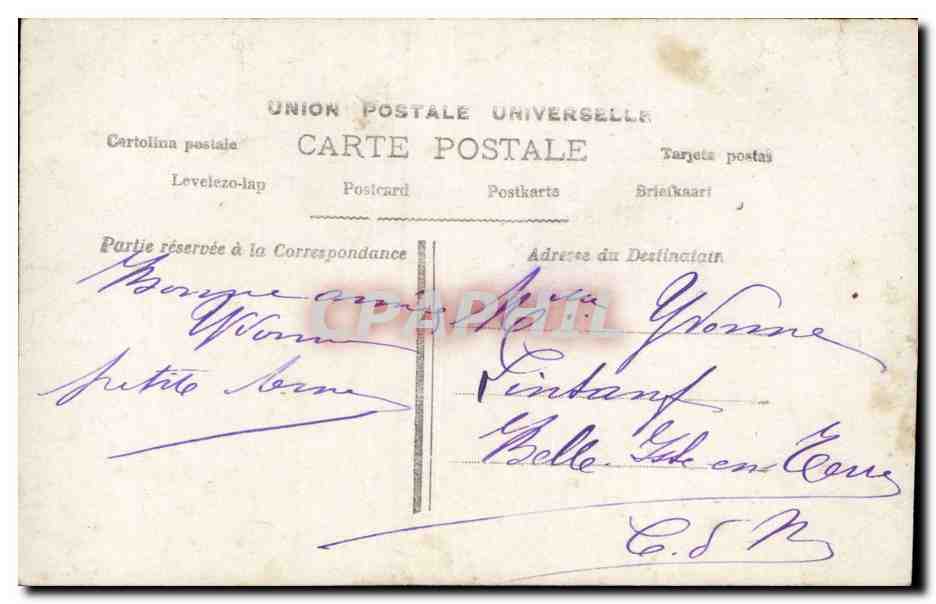 CPA Fantaisie Enfant Bonne annee — Verso