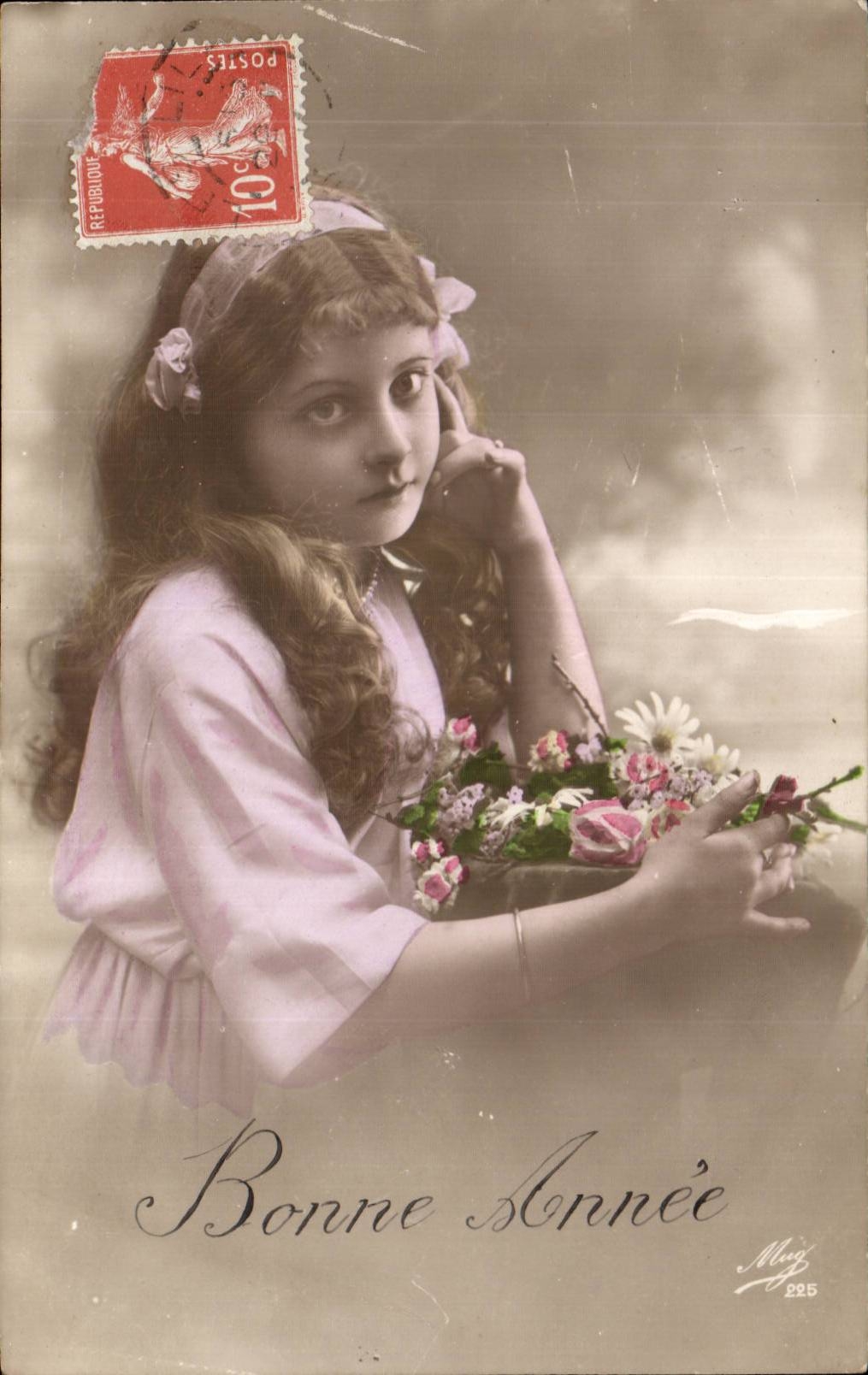 CPA Fantaisie Enfant Bonne annee