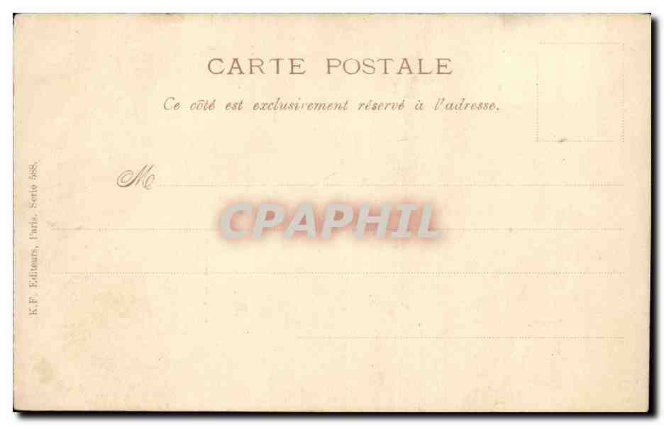 CPA Fantaisie Paysans — Verso