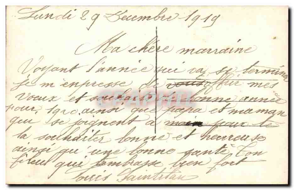 CPA Fantaisie Enfant Garcon — Verso