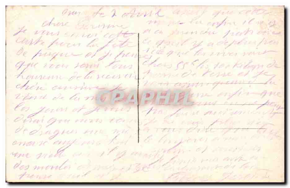 CPA Fantaisie Cloche Heureuses Paques Easter — Rückseite