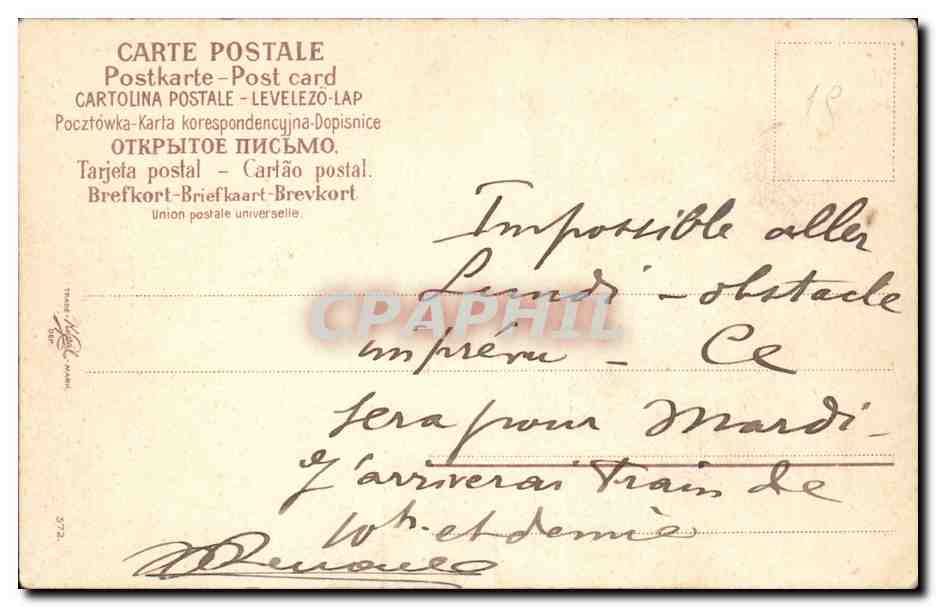 CPA Fantaisie paysans — Rückseite