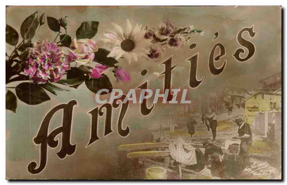 CPA Fantaisie Amities Militaria 