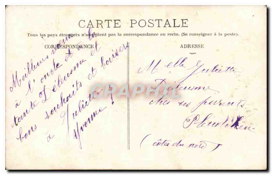 CPA Fantaisie Enfant Bonne annee — Rückseite