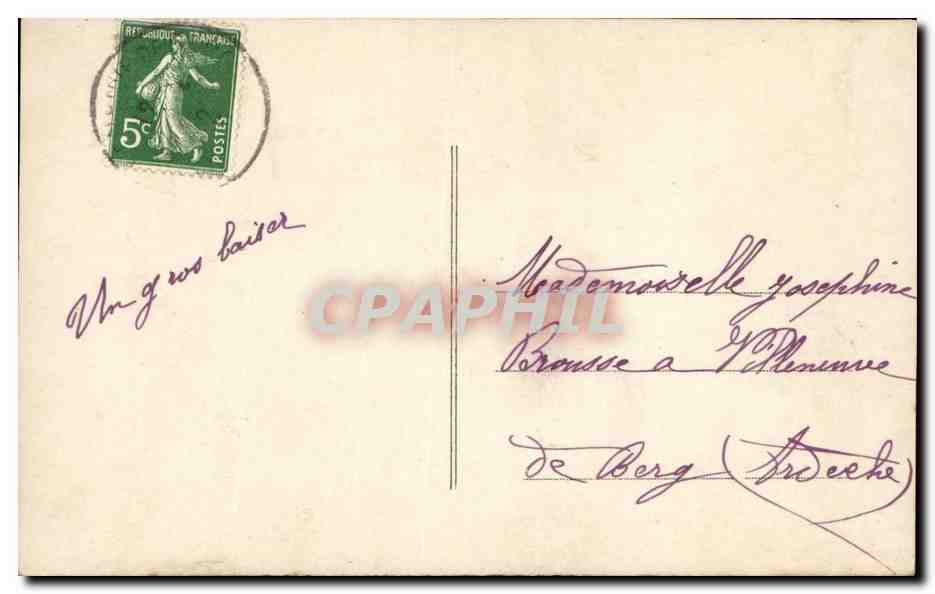 CPA Fantaisie Femme L'orage  — Rückseite