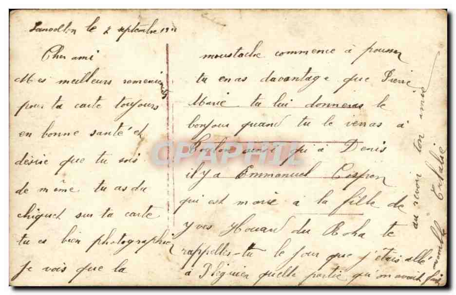 CPA Fantaisie Femme Un baiser — Rückseite