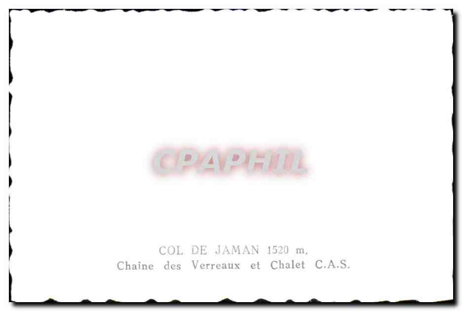 Col de Jaman — 1520 m — Chaine des Verreaux et Chalet C.A.S. — Reverso