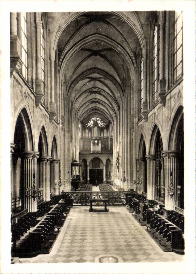 Église Saint-Germain-l'Auxerrois — Nef vue sur les grandes orgues (avant 1790) — Éditions de Luxe « Estel » n° 4608