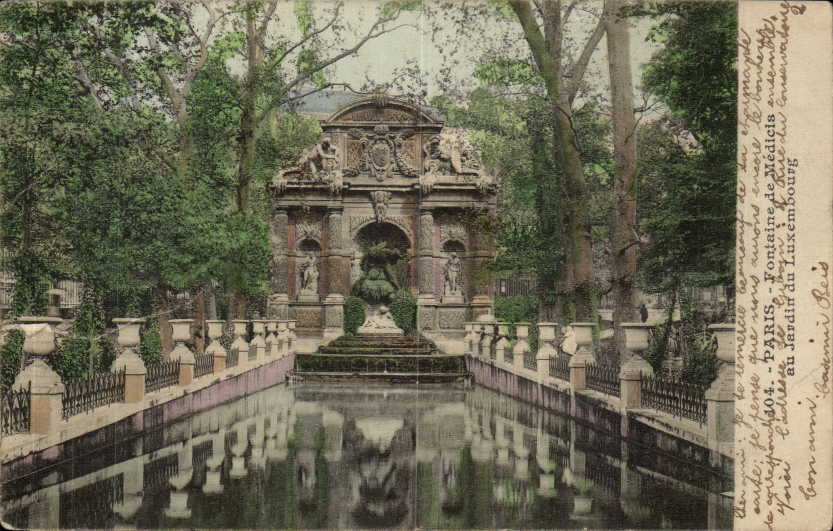 CPA Paris Jardin du Lxuembourg Fontaine de Medicis