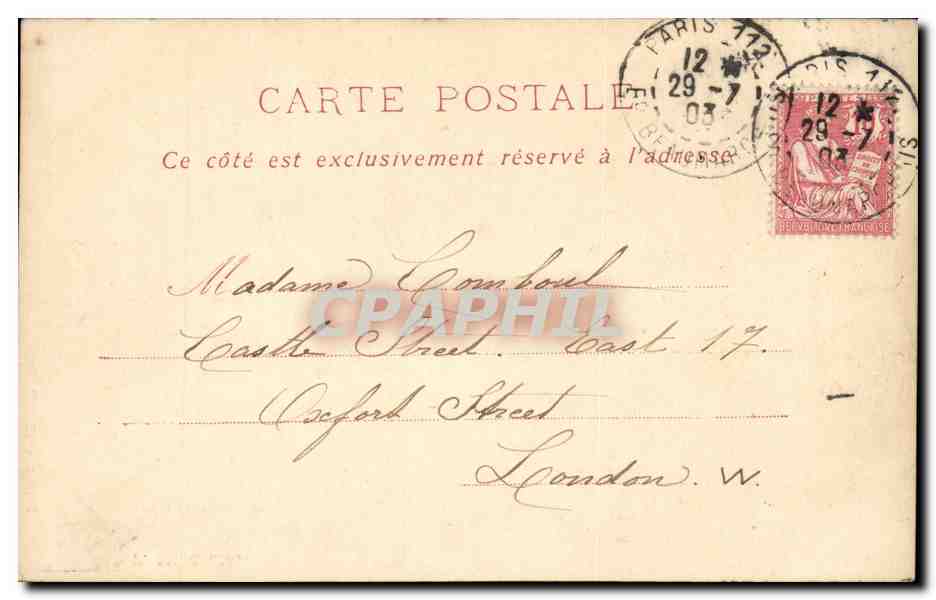 CPA Paris Saint Augustin Eglise — Verso
