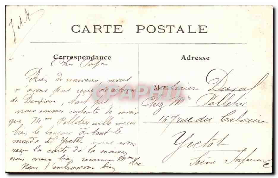 CPA Paris Porte Saint Martin  — Rückseite