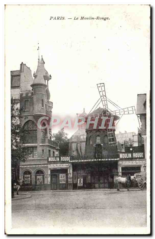 CPA Paris Moulin rouge (redmill)