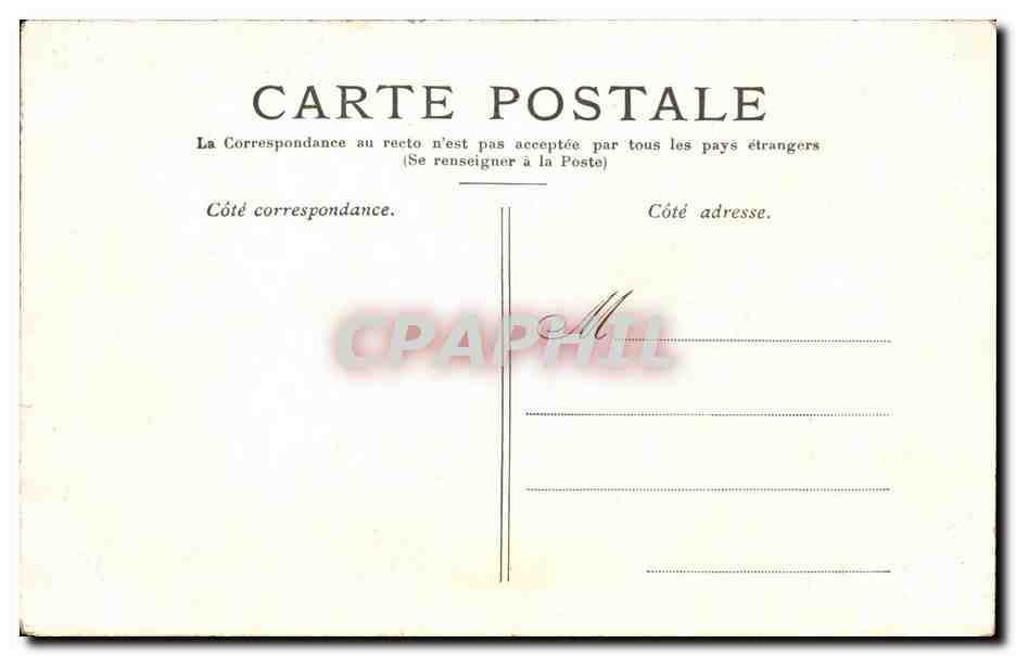 CPA Paris Eglise de la Madeleine — Verso