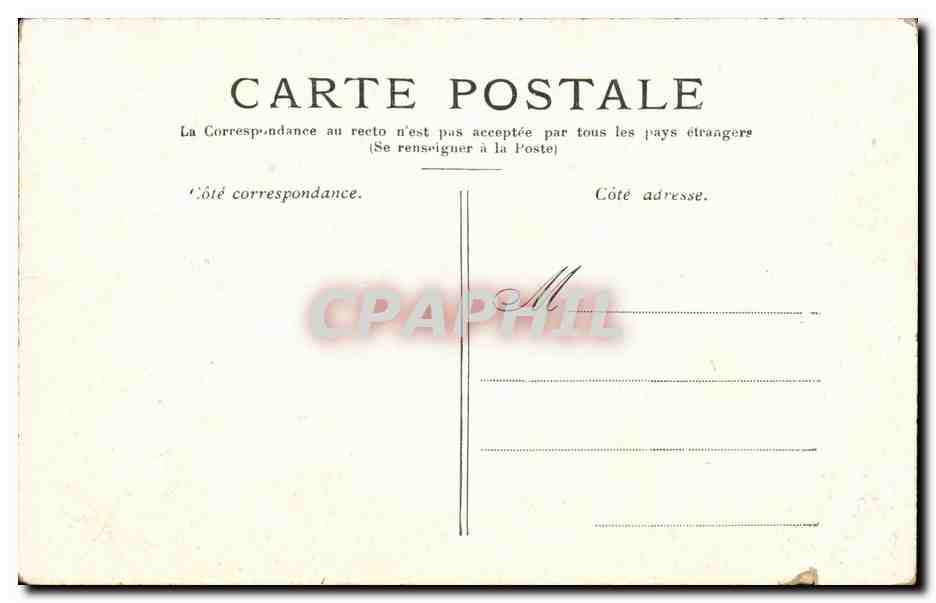 CPA Paris le parc Monceau — Verso