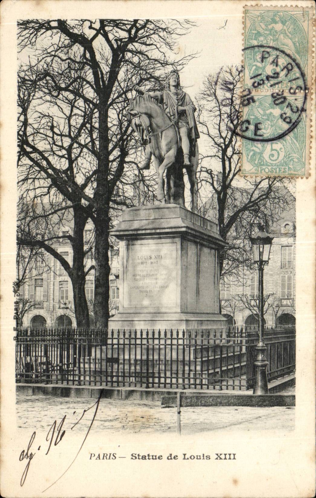 CPA Paris Statue de Louis XIII
