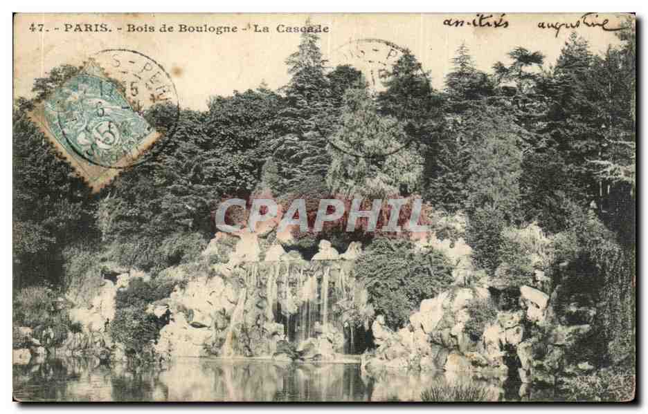 CPA Paris Bois de Boulogne La cascade