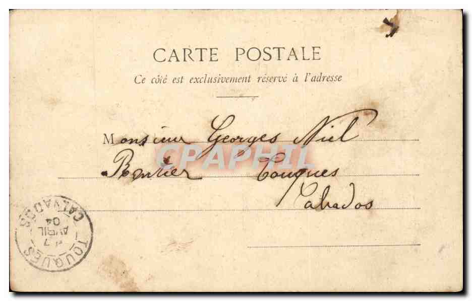 CPA Paris Bois de Boulogne La cascade — Rückseite