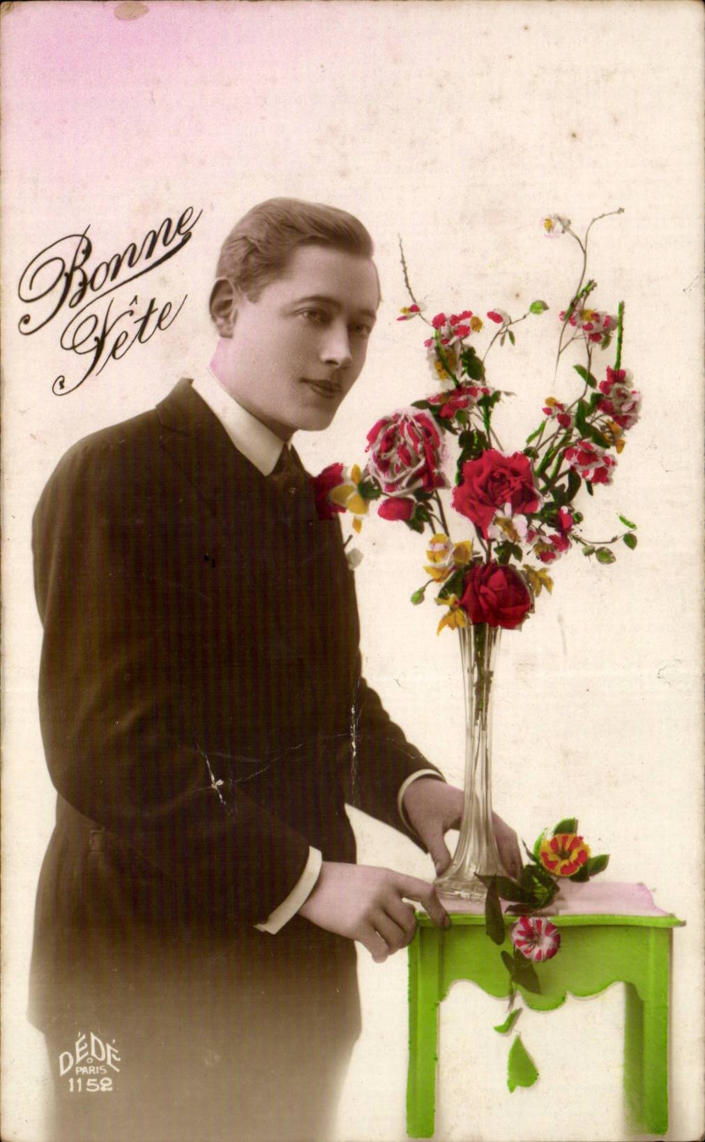 CPA Fantaisie Homme Bonne fete