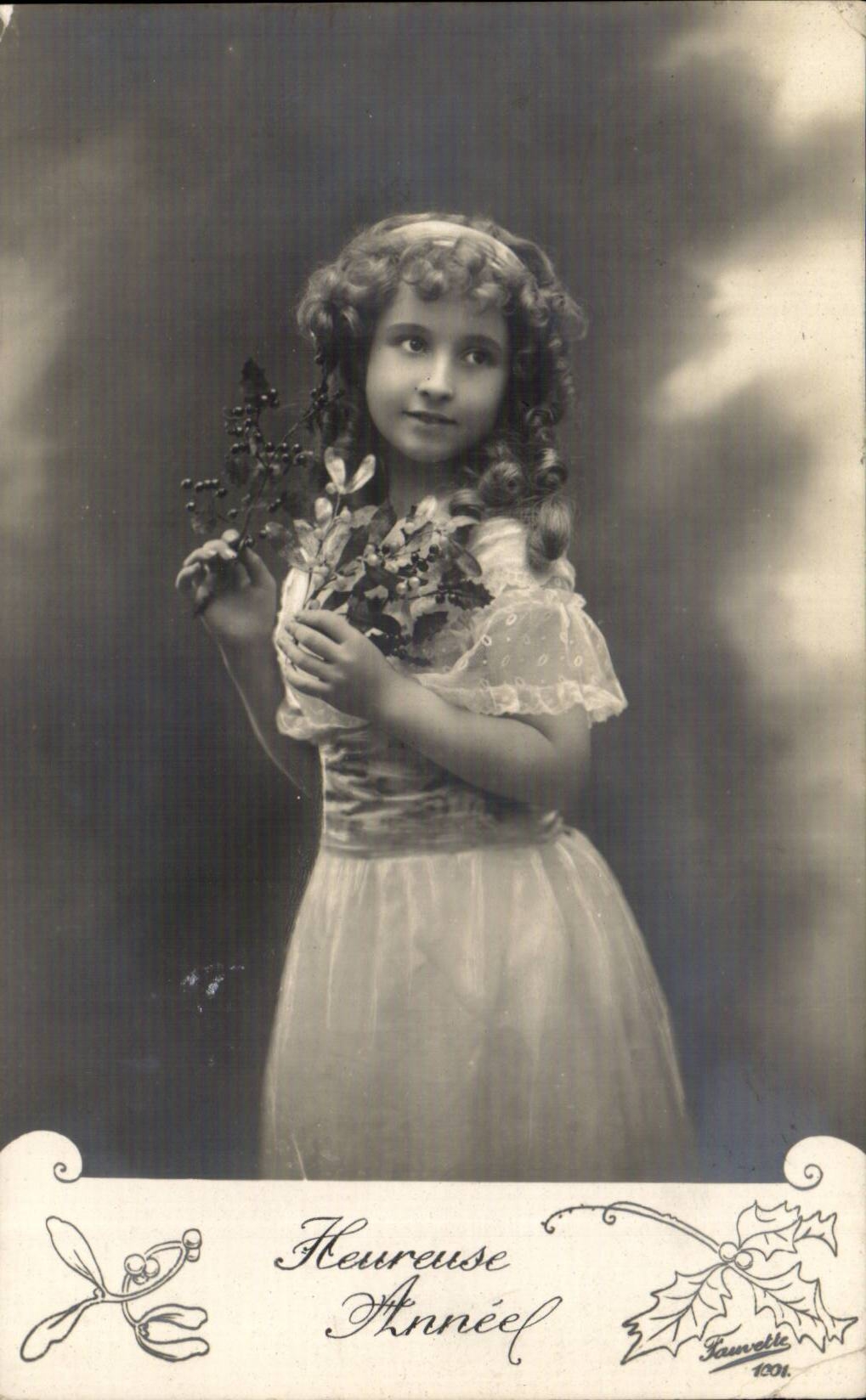 CPA Fantaisie Enfant Heureuse annee