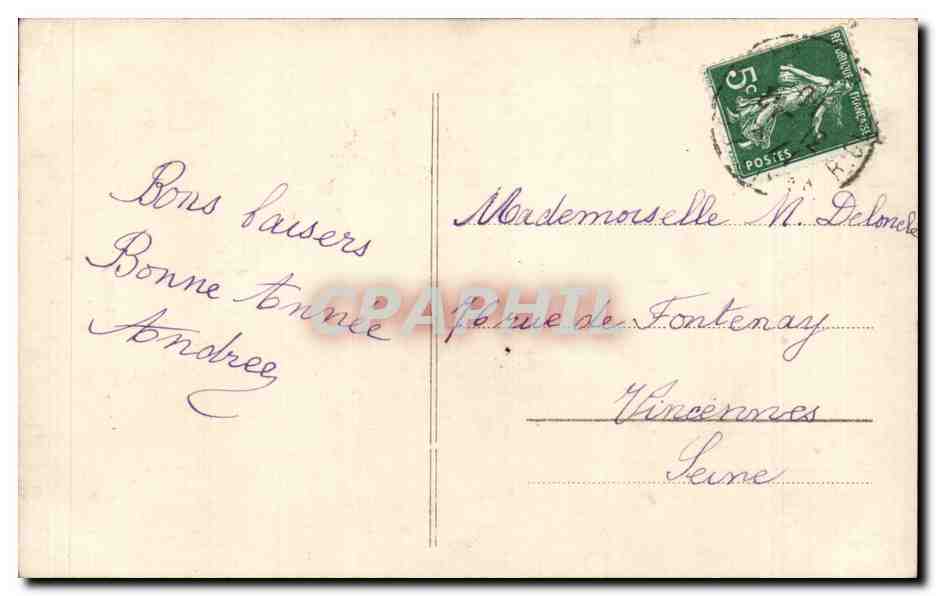 CPA Fantaisie Enfant Heureuse annee — Rückseite