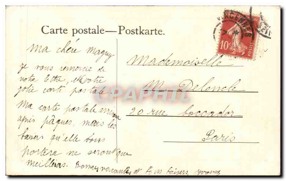 CPA Fantaisie Enfants Scene bucolique — Verso
