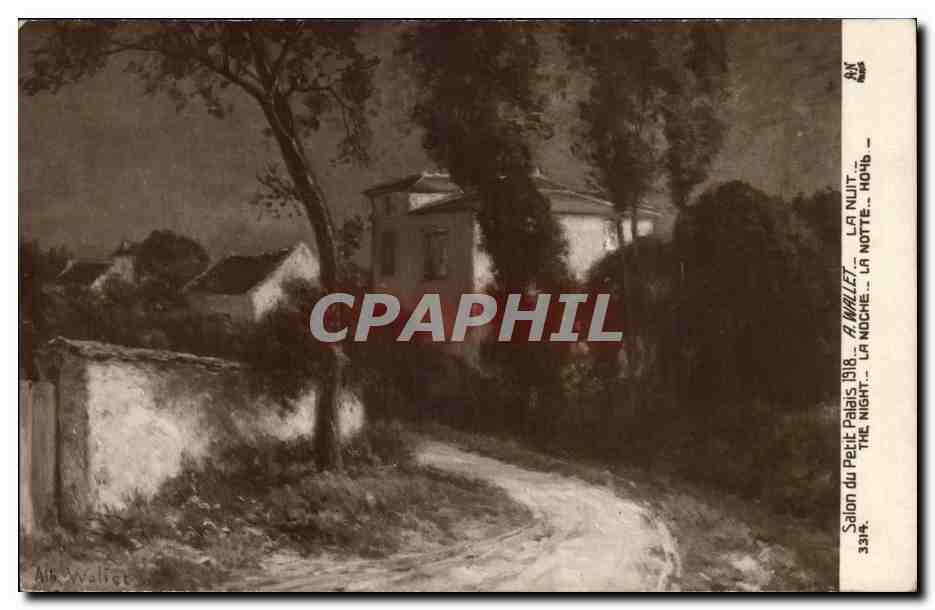 CPA Salon du petit palais 1918 A Wallet La nuit 