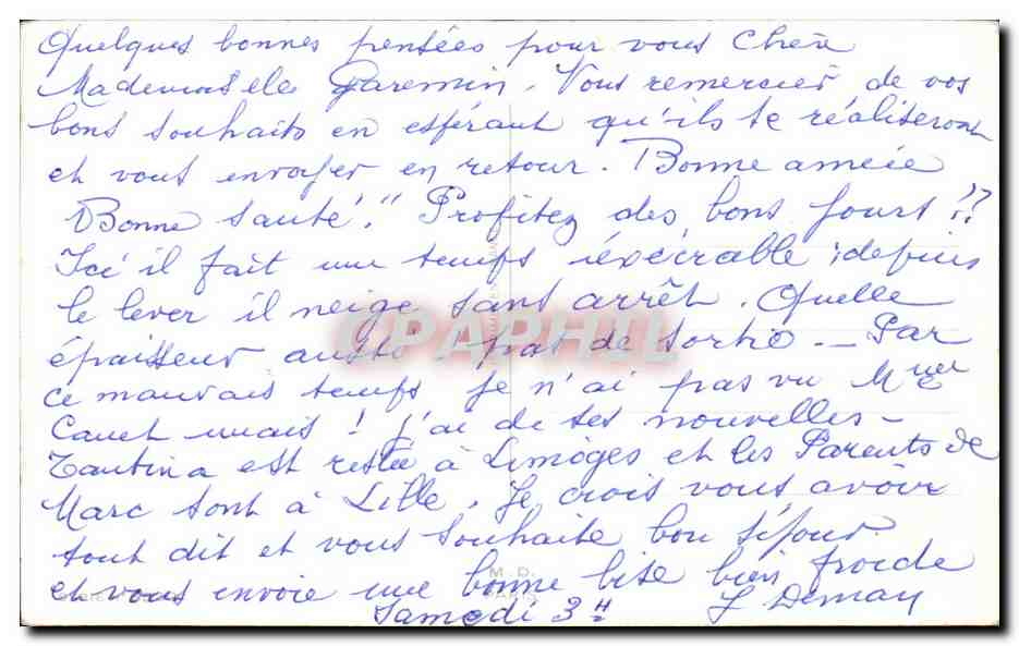 CPA Fantaisie Bonne annee — Verso