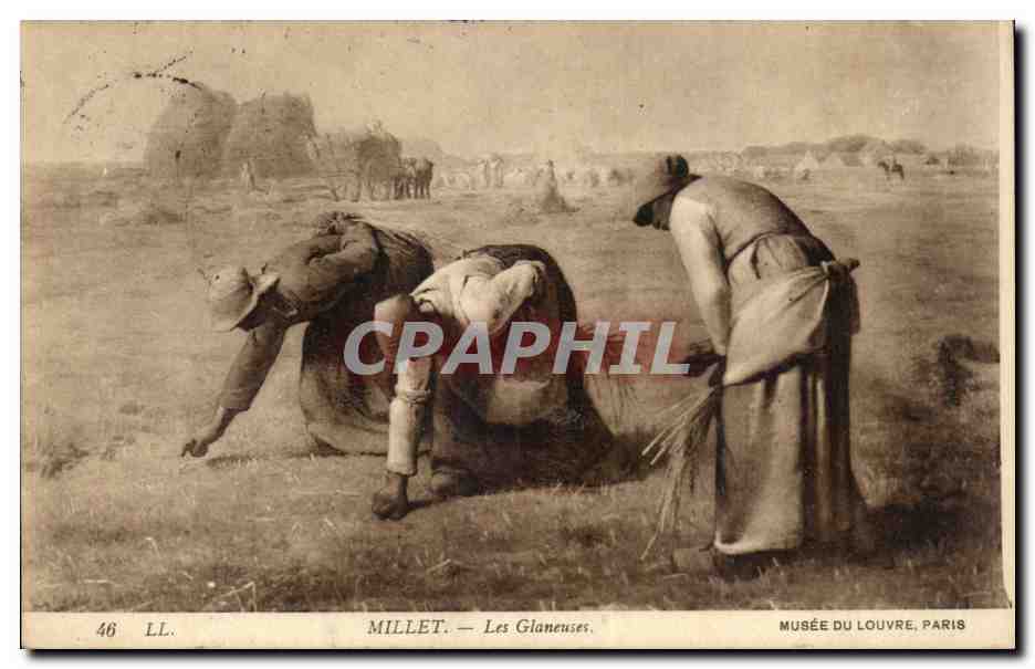 CPA Millet Les glaneuses Musee du Louvre Paris