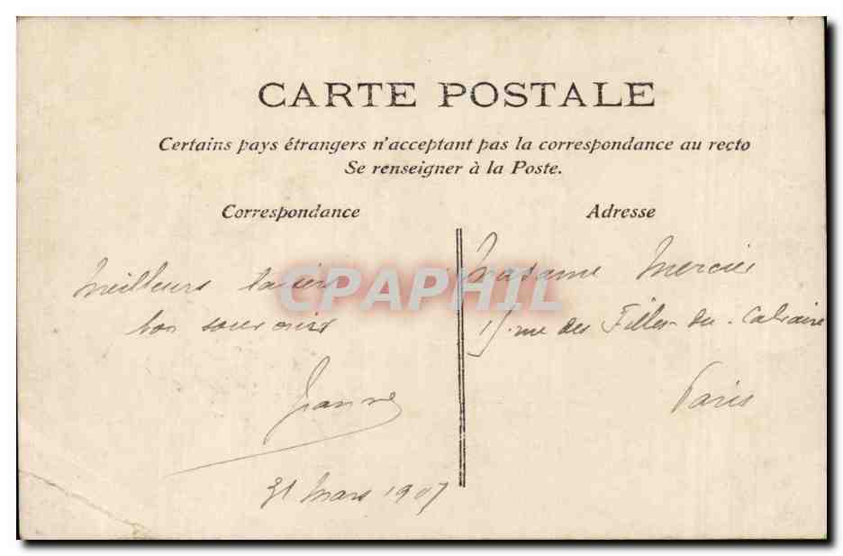 CPA Fantaisie Enfant Joyeuses Paques  — Rückseite