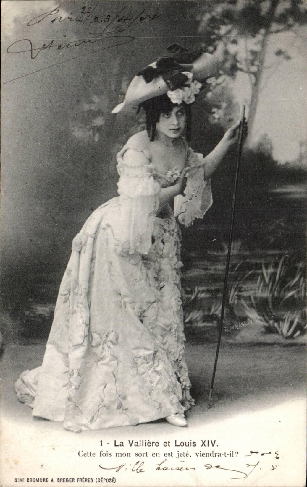 La Vallière und Ludwig XIV — Theater-Szene — SIMI-BROMURE A. BREGER FRÈRES (angemeldet)