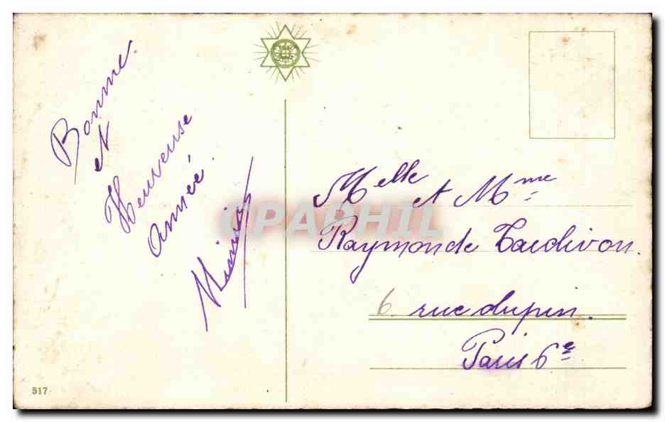 CPA Fantaisie Fleurs — Rückseite