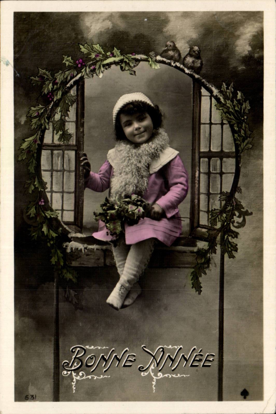 CPA Fantaisie Enfant Bonne annee