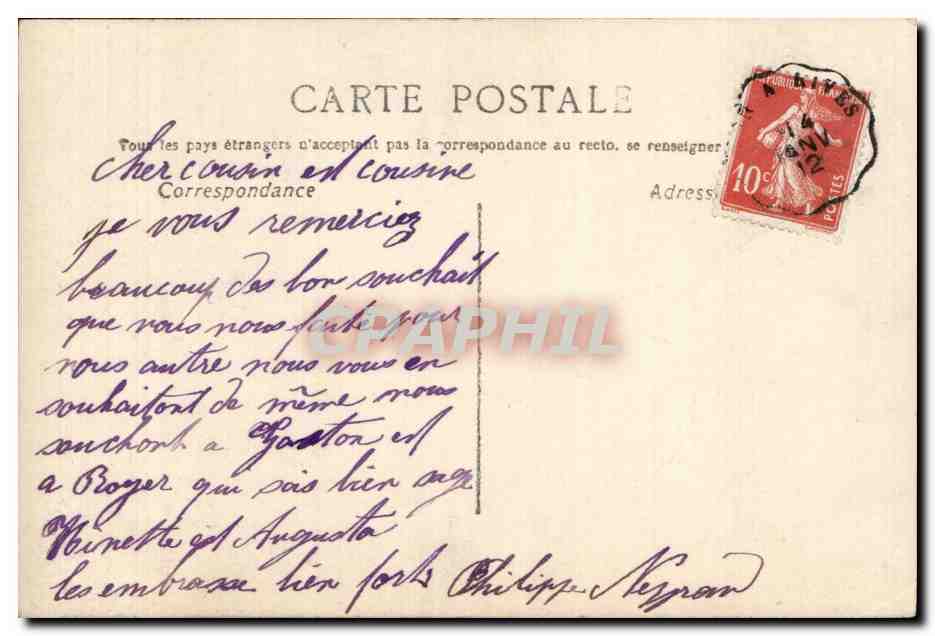 CPA Fantaisie Enfant Bonne annee — Rückseite