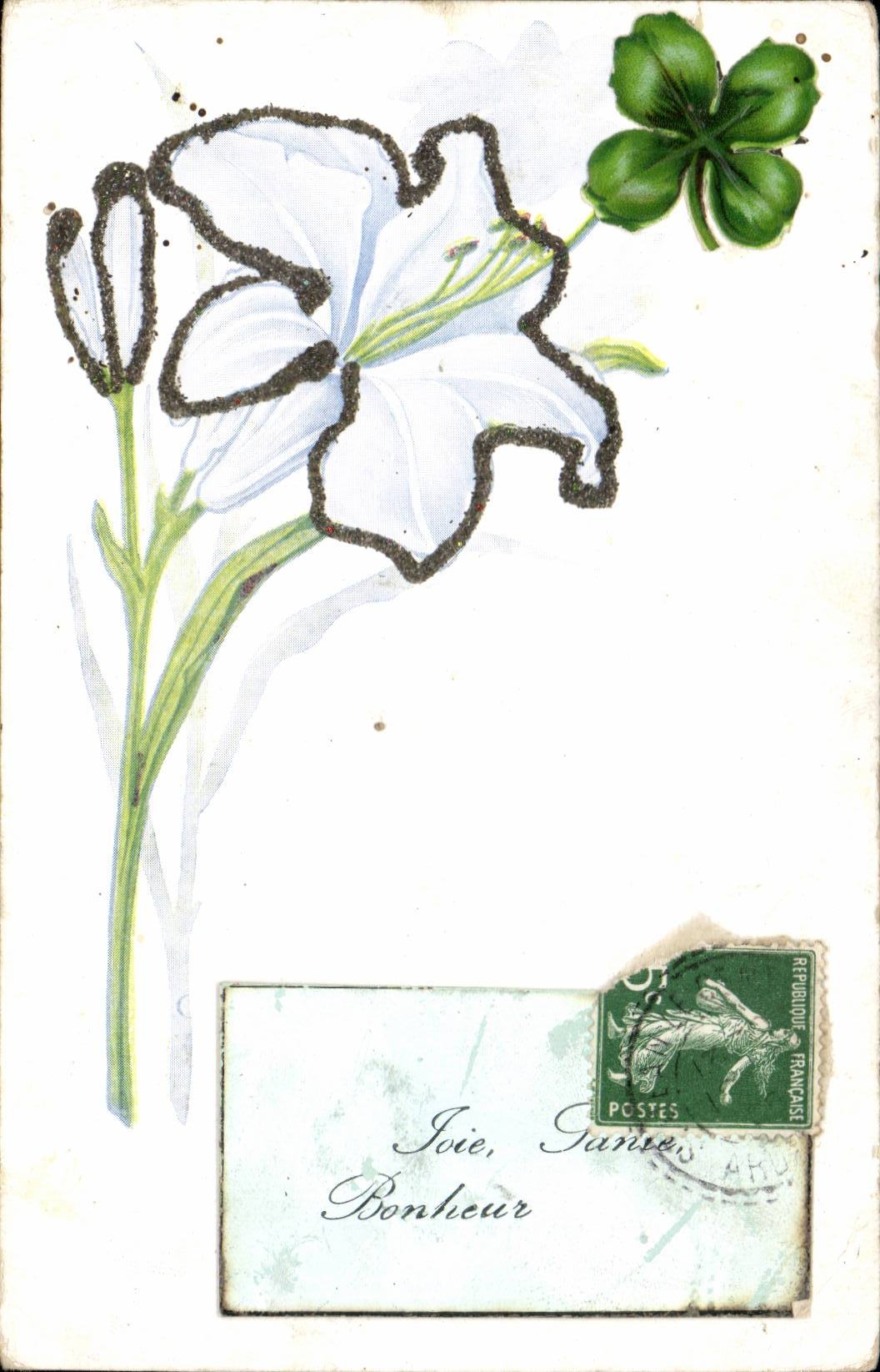 CPA Fantaisie Fleurs Bonne fete
