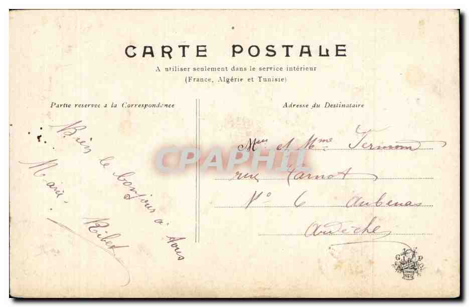 CPA Fantaisie Fleurs Bonne fete — Verso