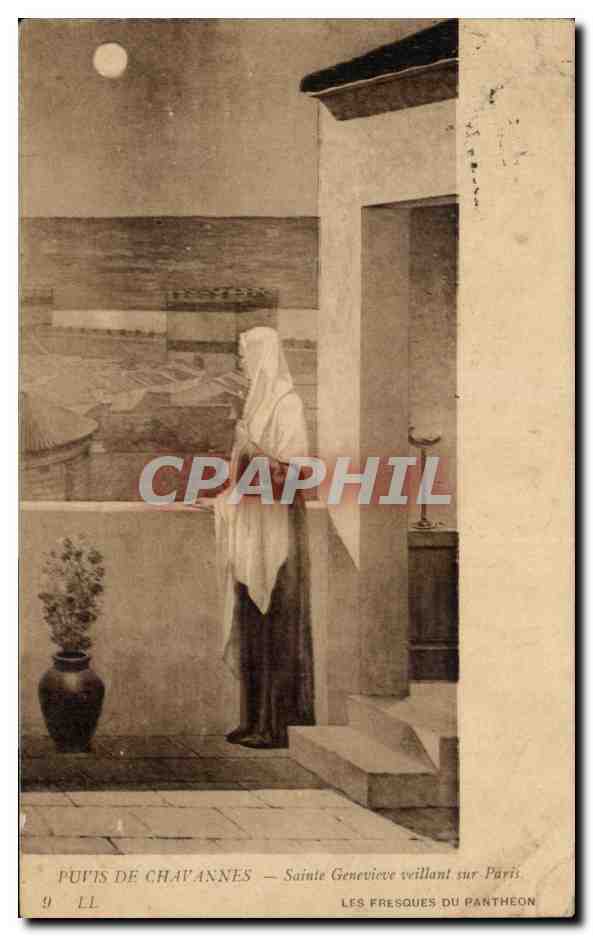 Sainte Geneviève Watching Over Paris — The Frescoes of the Pantheon — P. de Chavannes — No. 9 LL