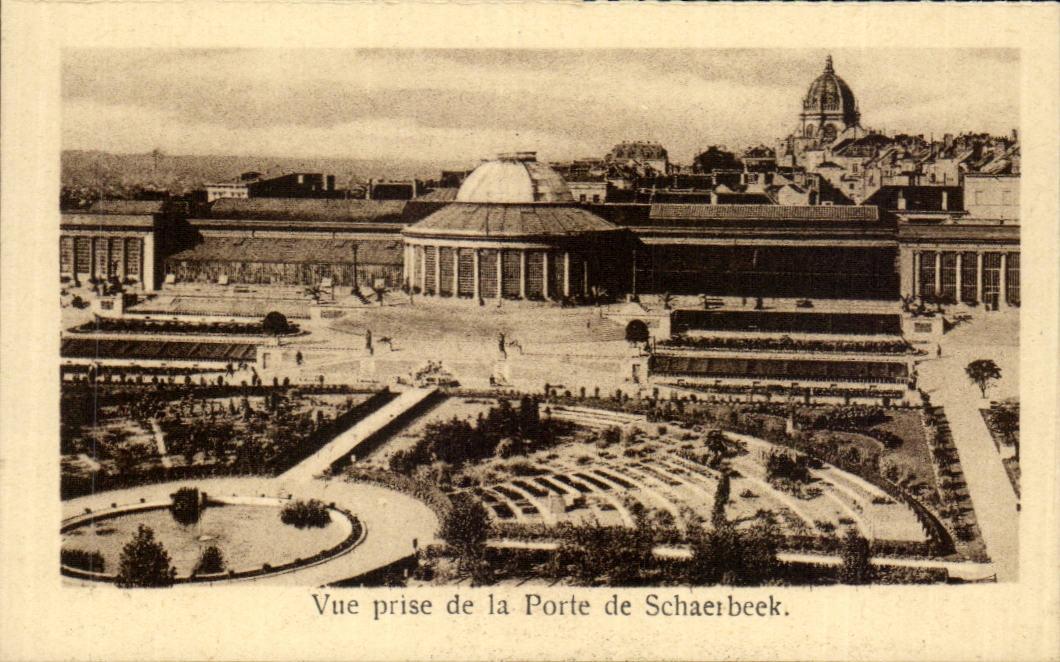 CPA Bruxelles Vue prise de la porte de Schaerbeek