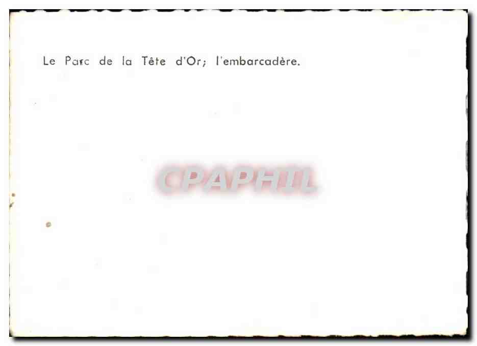 CPA Lyon Le parc de la tete d'or L'embarcadere — Rückseite