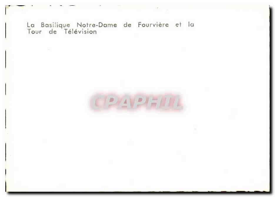 Basilique Notre-Dame de Fourvière et la Tour de Télévision — CPAPHIL — Verso