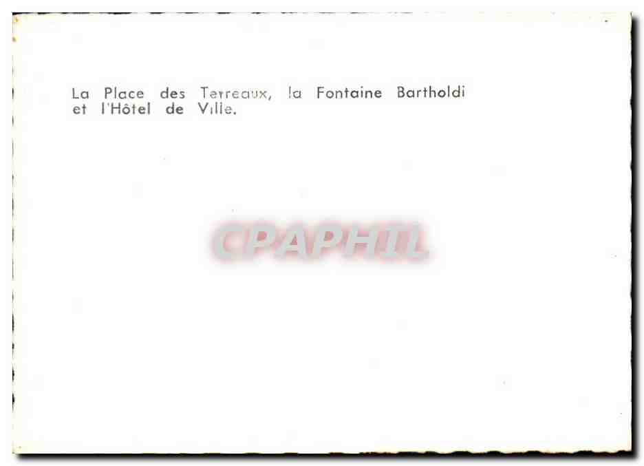 Place des Terreaux — Hôtel de Ville et Fontaine Bartholdi — CPAPHIL — Verso