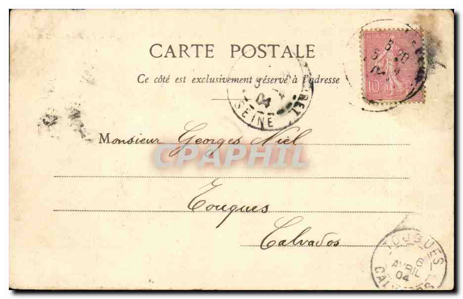 Paris CPA L'eglise du sacre coeur — Rückseite