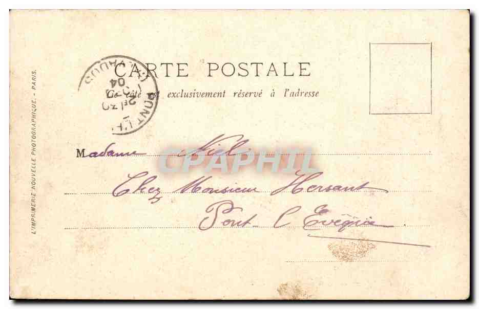 Paris CPA Le parc Monceau — Rückseite