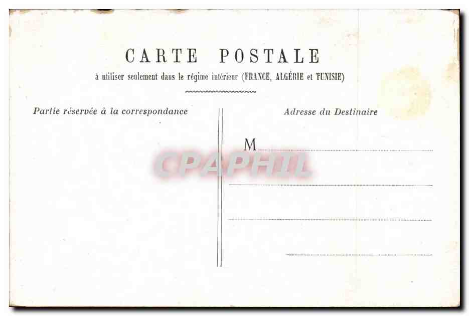 Paris CPA le palais de la Bourse — Rückseite