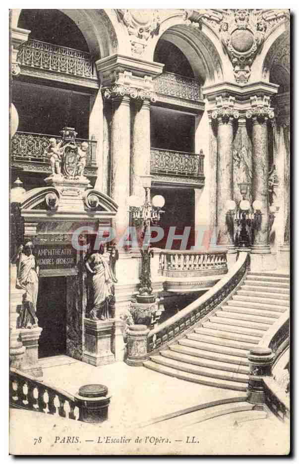 Paris CPA L'escalier de L'opera