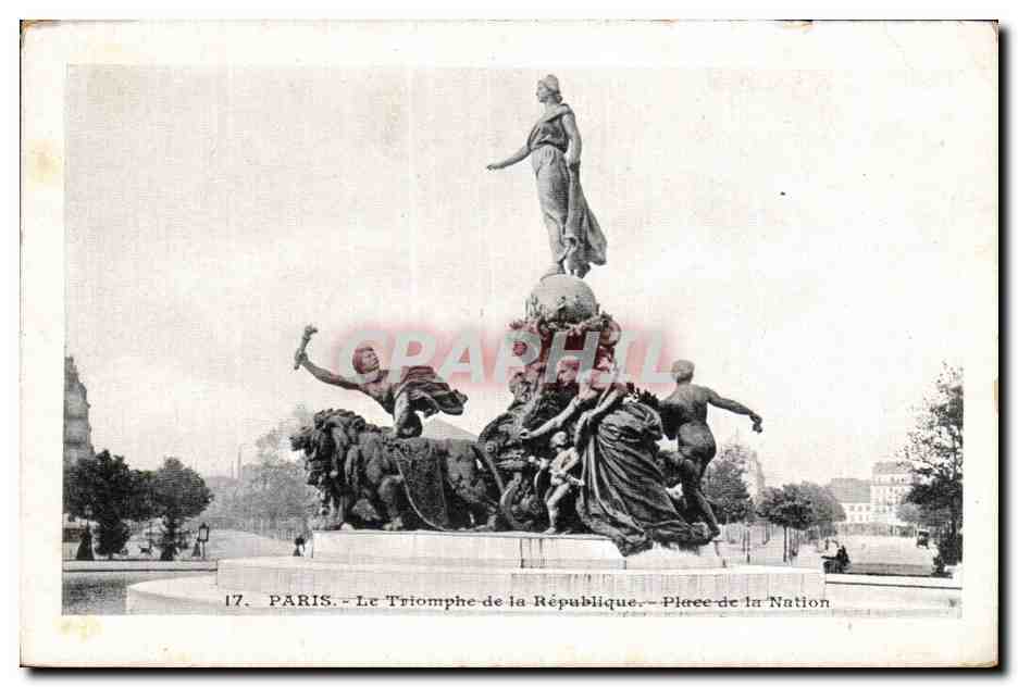 Paris CPA Le triomphe de la republique Place de la Nation