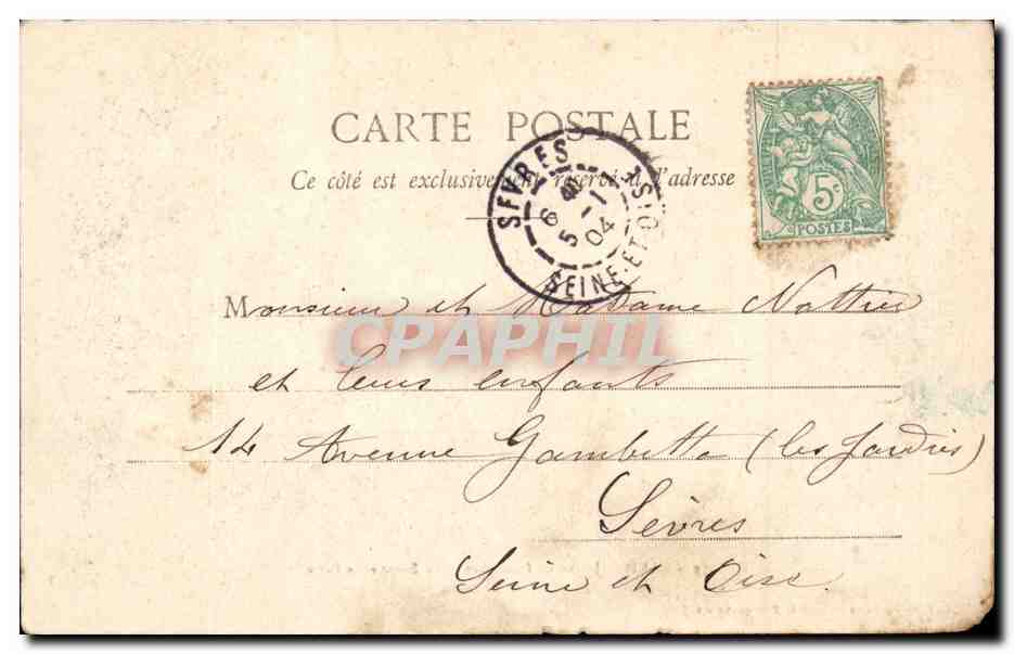 Paris - Jardin du Luxembourg, der Senat und der Parterre — L.F. et V., Cliché L. Fourquaux - 156 — Rückseite