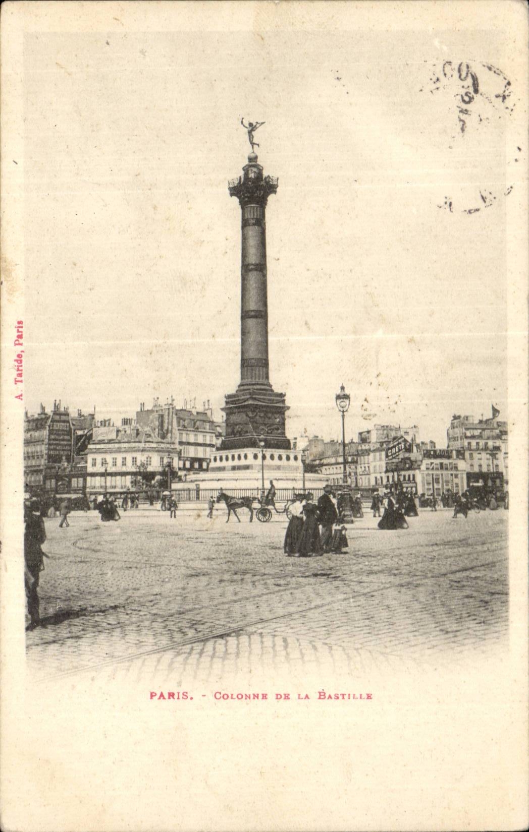 Paris CPA Colonne de la Bastille
