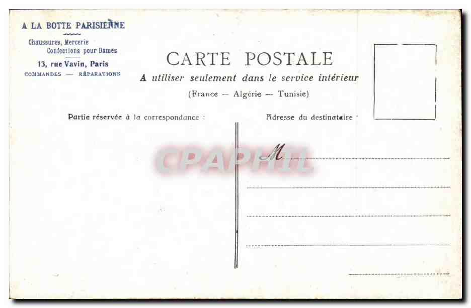 Paris CPA Le grand palais — Verso
