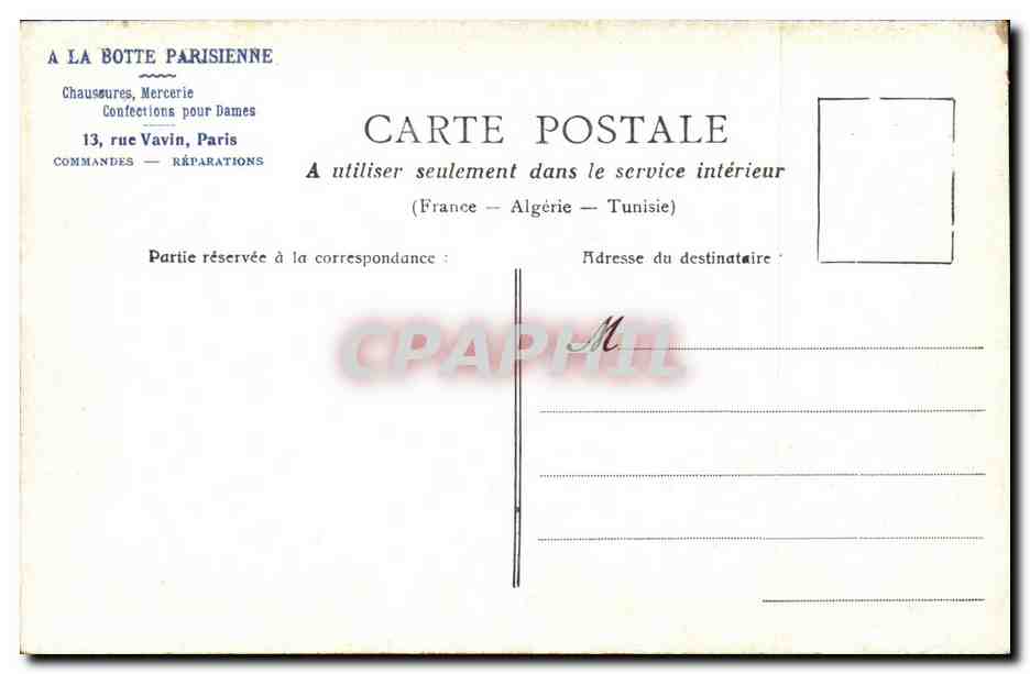 Paris CPA Le grand palais — Rückseite